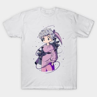 Japanese Scythe Creepy Boy 2 - Vector art illustration T-Shirt